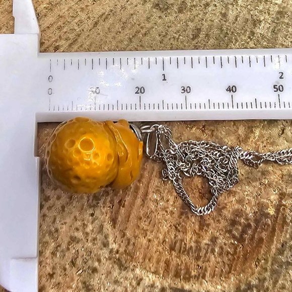 Nature Alashan Agate Cute Rabbit On Nut Pendant Necklace - Picture 8 of 10